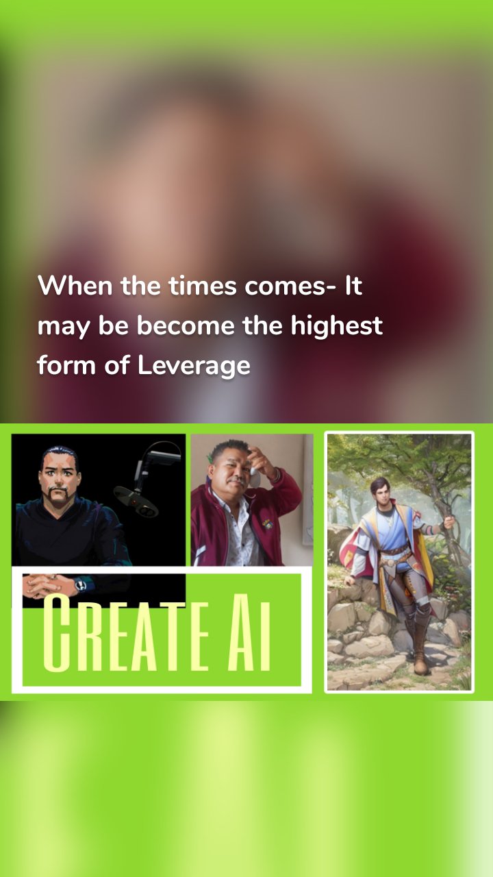 When the times comes- It may be become the highest form of Leverage